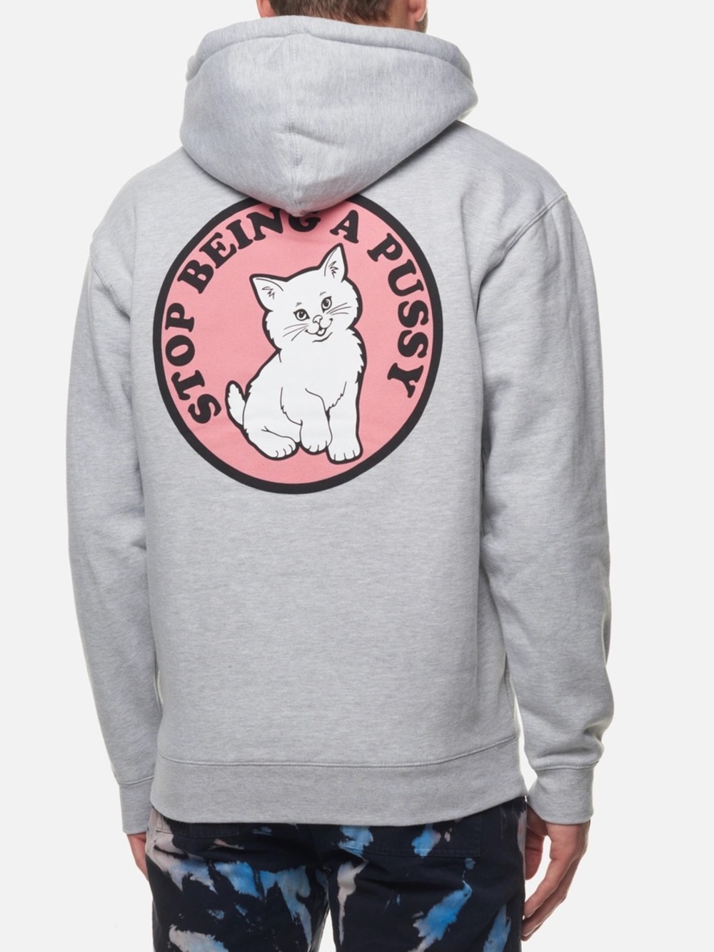 RipNDip “stop being a” grey pullover unisex hoodie